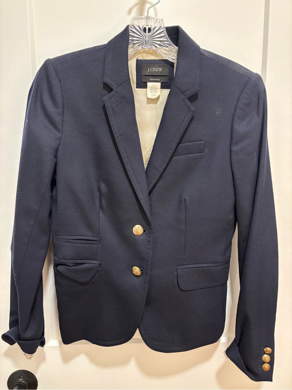 J. Crew Navy Blazer with Gold Buttons